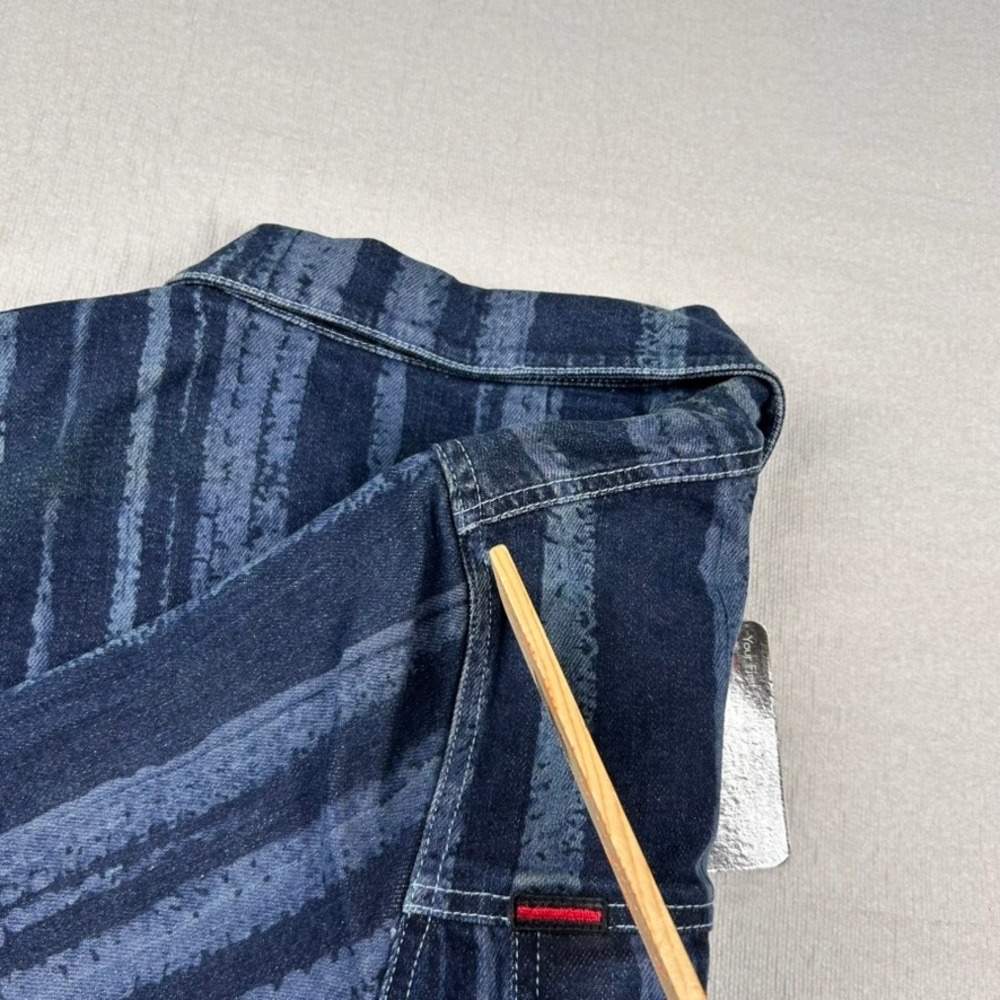 Vintage FUBU The Collection Denim Jacket Womens 3X Striped Y2K Hip Hop Hong Kong - Picture 4 of 14